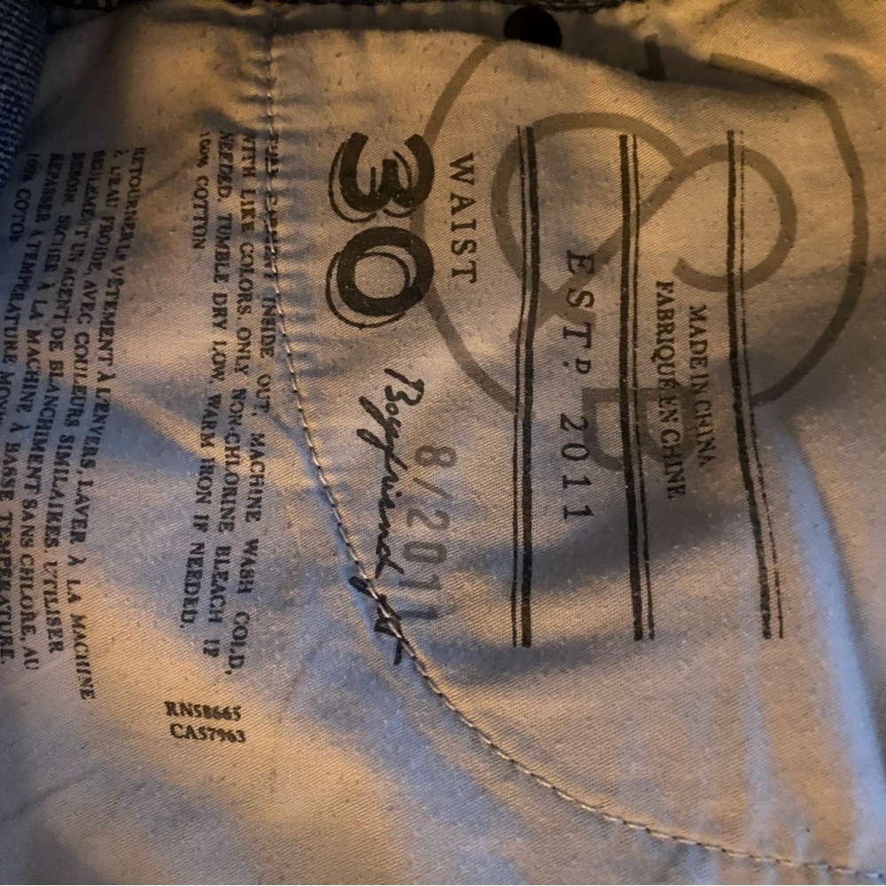 Treasure & Bond Blue Distressed Denim Jean Shorts - Picture 3 of 7